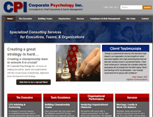 Tablet Screenshot of corporatepsychologyinc.com